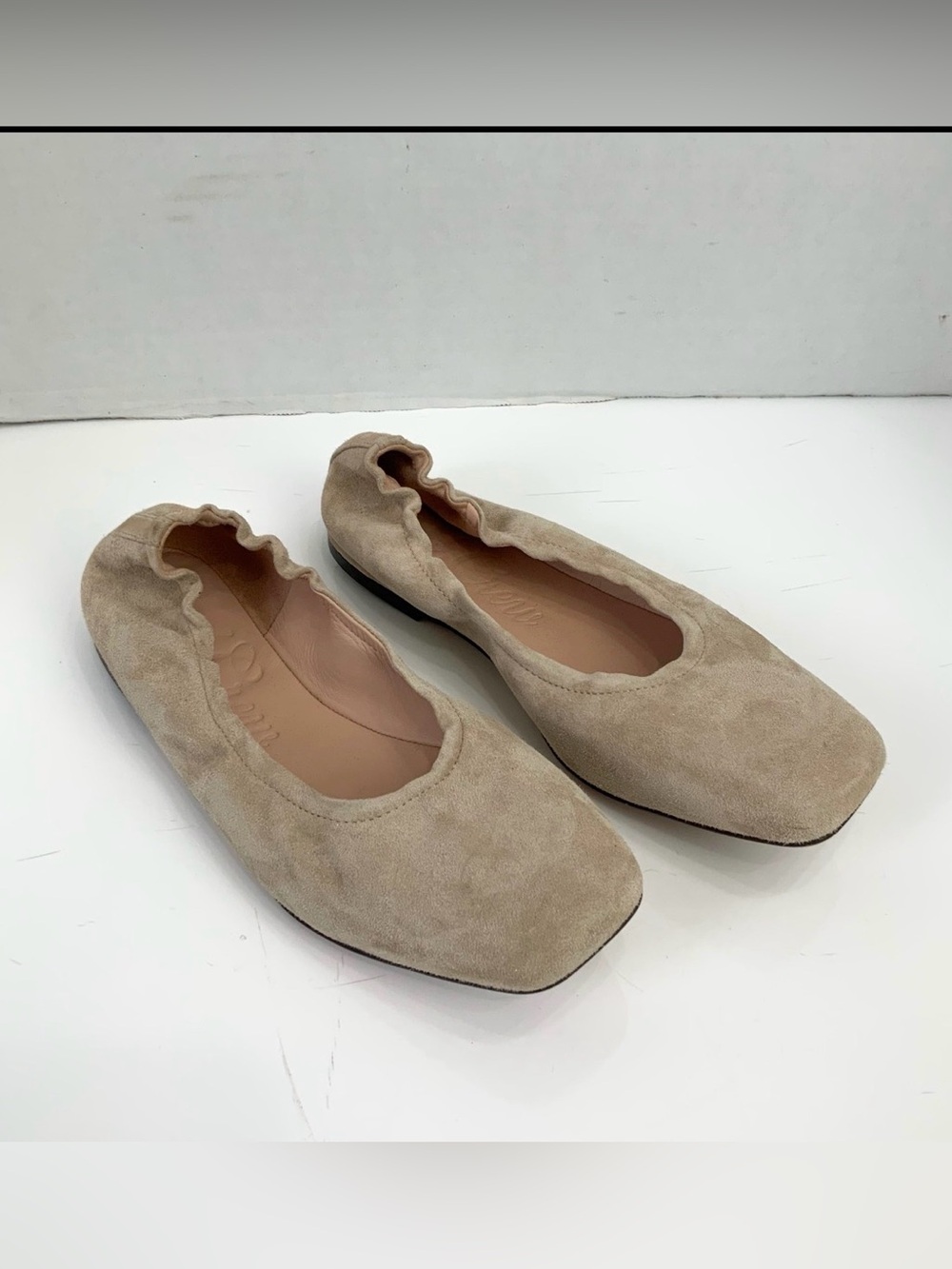 JCREW suede square toe ballet flats